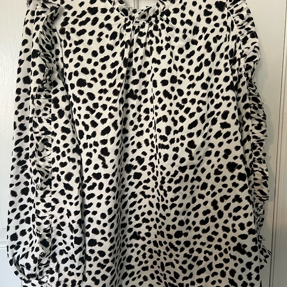 Black and White Polka Dot Blouse